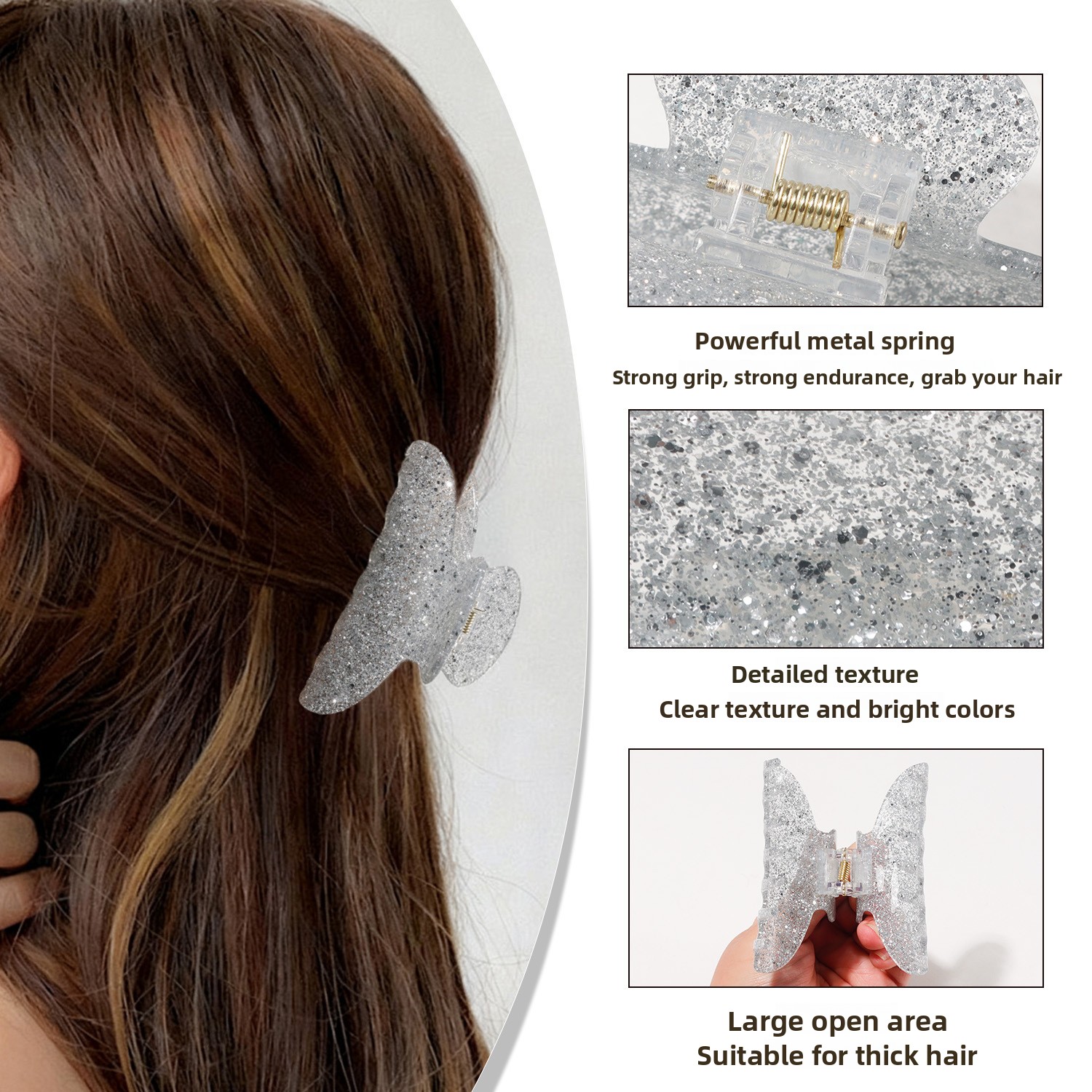 Pinza para el pelo con purpuri - Hair Care Women reseña y precio