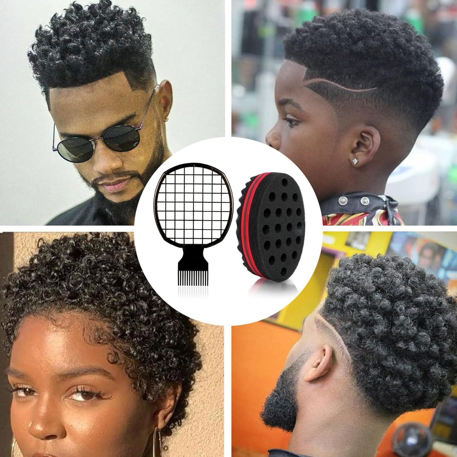 2 uds esponja de peine de pelo - Afro Pick Comb reseña y precio