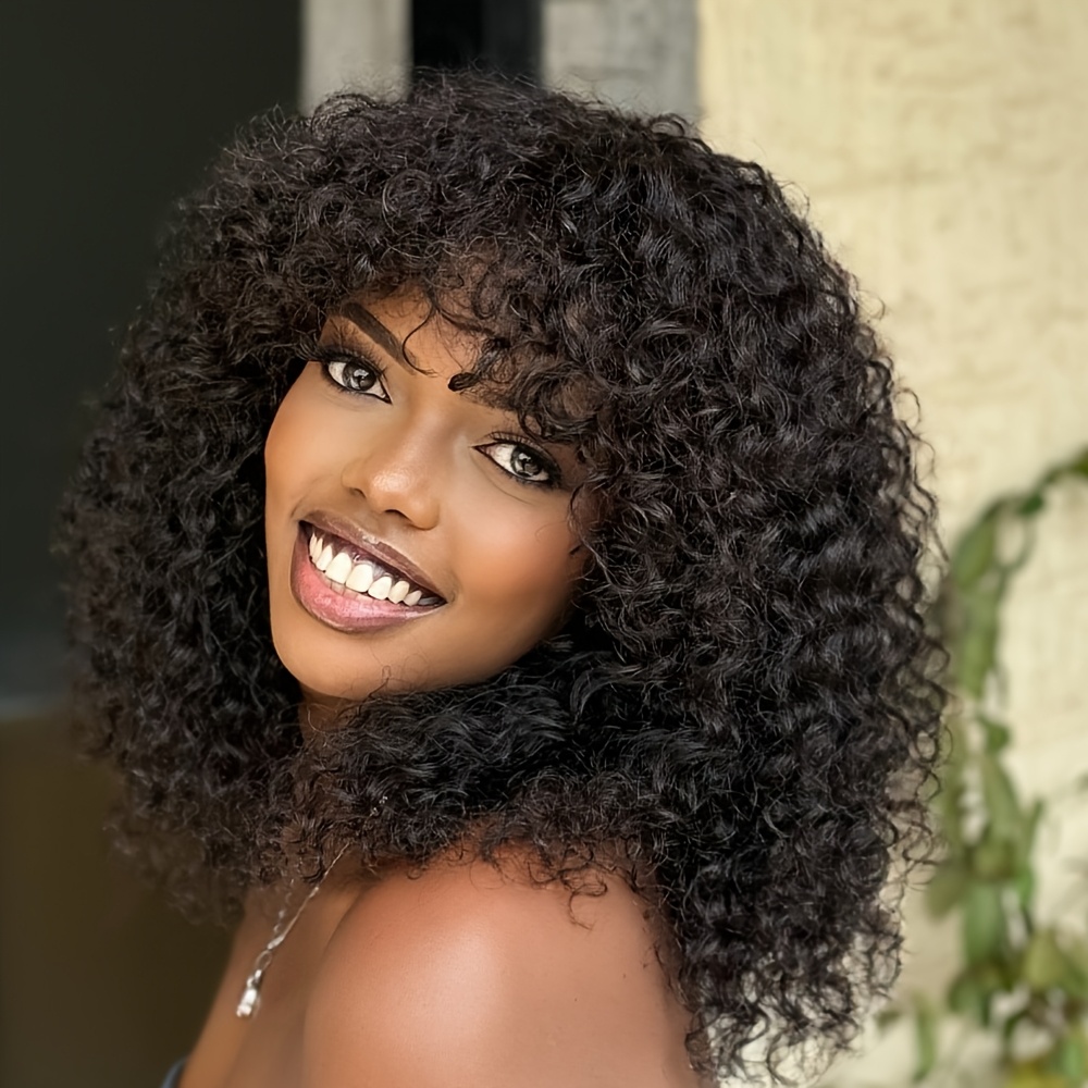 Peluca de cabello humano rizad - Hair Care Women reseña y precio